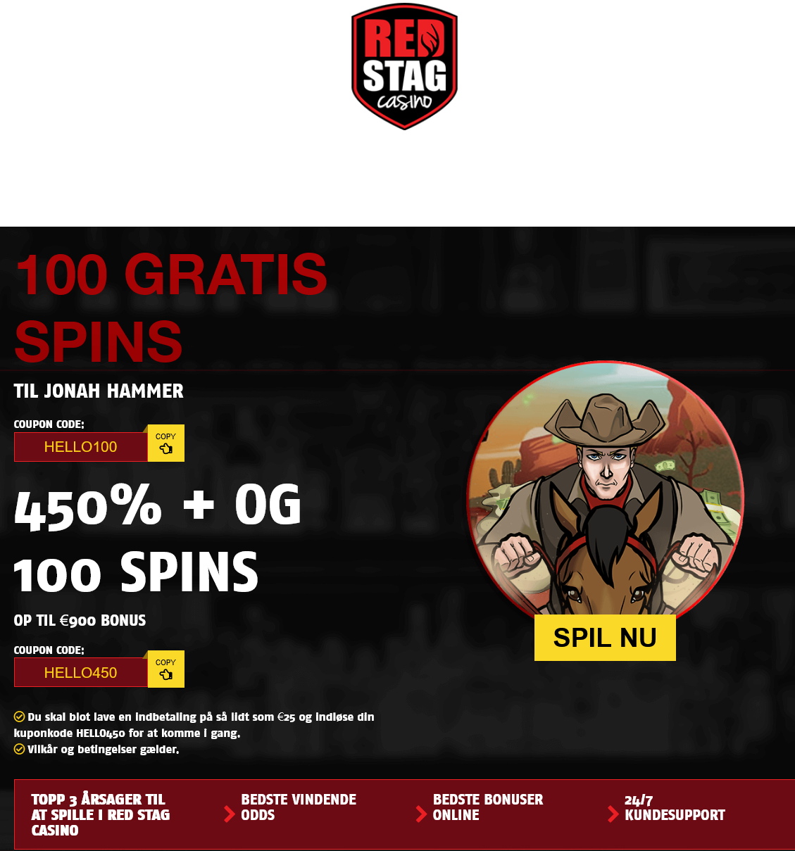 Red Stag DK 100
                                Free Spins