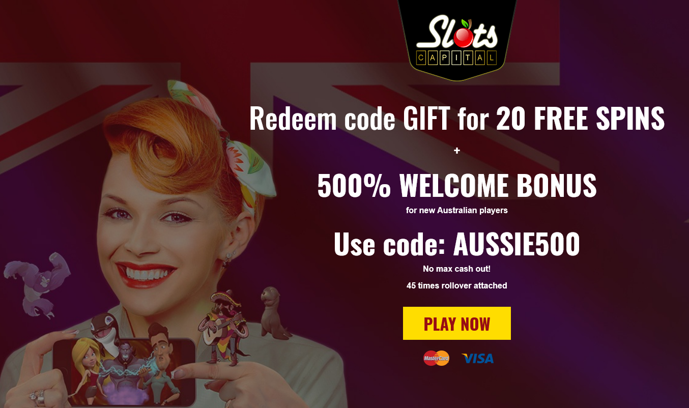 Slots Capital Australia 500% Welcome
